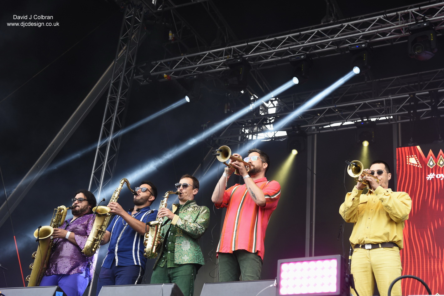 NEWEN AFROBEAT Afrobeat band from Chile at the Africa Oye Festival 2022, Liverpool, UK